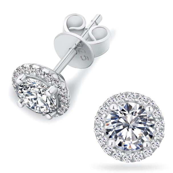Moissanite 1.0ct Diamond Stud Earrings